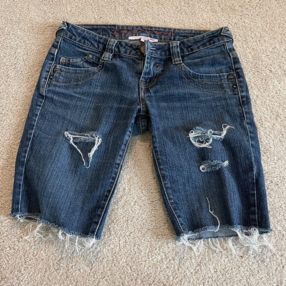 Women’s Distressed Denim long shorts Size 2